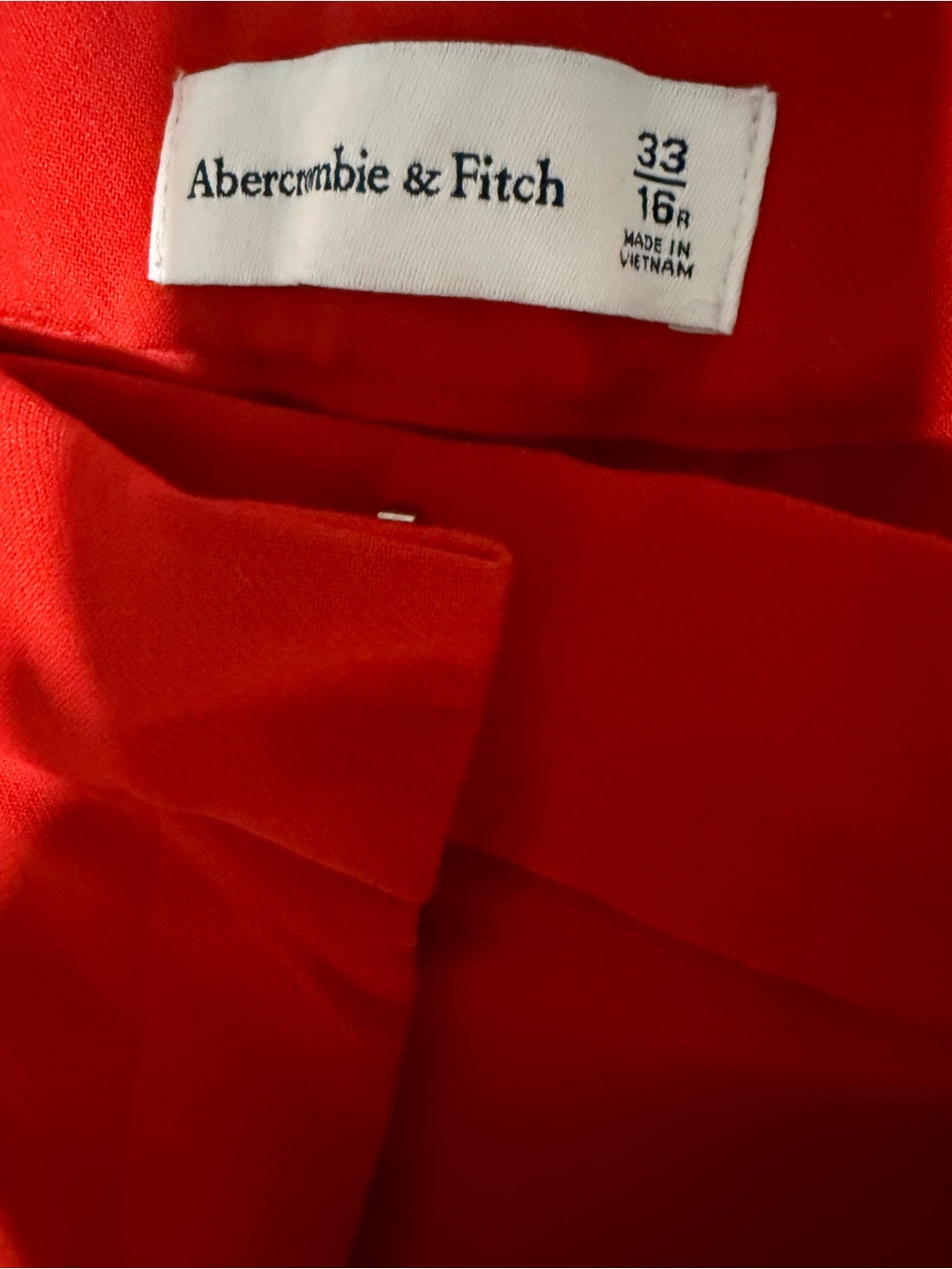 Abercrombie & Fitch Sloane Tailored Wide Leg Pant in Red Size 16 - Picture 9 of 9